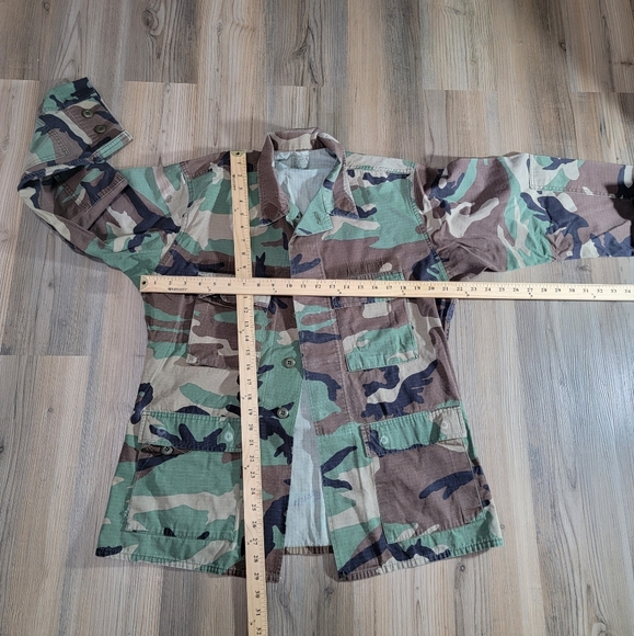 US Army Issued Shirt Jacket Woodland Camo Combat Pattern Med-Reg 37" 41" Chest - Picture 3 of 6